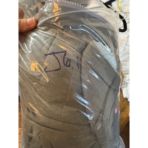 North face mossbud swirl girls large 14/16 gray blue reversible jacket coat - Picture 7 of 7